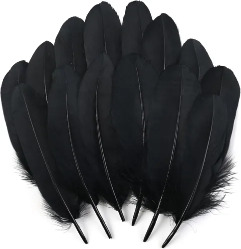 Miniatura 23 de THARAHT 120 plumas de ganso azul aguamarina naturales a granel de 6-8 pulgadas 5.9-7.9 in para manualidades, bricolaje, cosplay, boda, fiesta