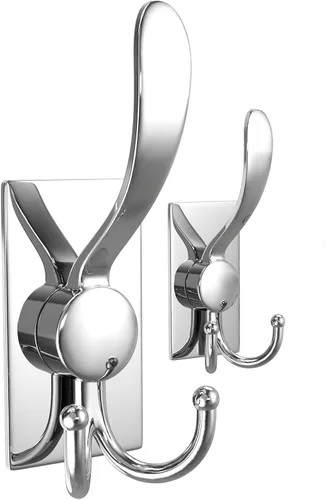 Miniatura 18 de PMMASTO Ganchos autoadhesivos para toallas, ganchos adhesivos resistentes para colgar abrigos de pared para colgar – Ganchos de ducha