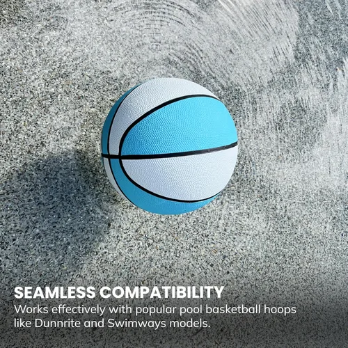 Miniatura 6 de Botabee - Pelota de baloncesto acuático, pelota azul impermeable de tamaño reglamentario para baloncesto y otros juegos de piscina, adecuada a