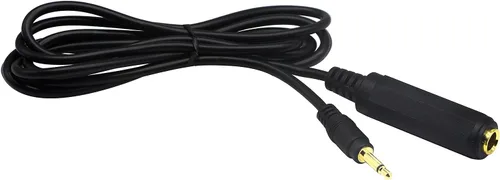Miniatura 2 de Chapado en oro de 0.138 in mono 1/8 pulgadas audio macho a 0.250 in 1/4 pulgadas hembra adaptador de cable convertidor (4.9 ft/5 pies)