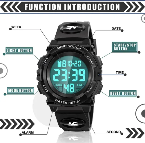 Miniatura 2 de Reloj impermeable multifuncional LED para niños - Regalos para niños