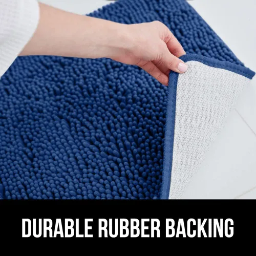 Miniatura 299 de Gorilla Grip - Tapete de baño de felpilla gruesa, suave y absorbente, secado rápido, de microfibra, con reverso de caucho, para piso de ducha, Nube