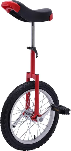 Miniatura 22 de Monociclo de rueda, bicicleta de una rueda con borde y pedales, monociclos de acero modernos para edades unisex de 10 a 60 años, entrenamiento