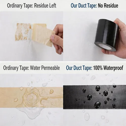 Miniatura 6 de Cinta adhesiva resistente, 7 pulgadas x 33 pies, cinta multiusos súper fuerte impermeable para manualidades y mejoras del hogar, color negro