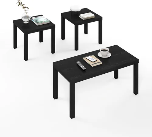 Miniatura 15 de Furinno Viola Mesa de Café, Mesa de Centro Moderna de 3 Niveles con Tablero de 1.2 Pulgadas de Grosor, Mesa Auxiliar con Estante Abierto y Blanco