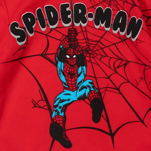 Miniatura 6 de Marvel Conjunto de sudadera y pantalones de vellón Spider-Man para niños pequeños a grandes, Rojo