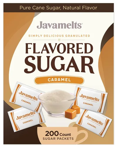 Miniatura 21 de Javamelts Paquetes de azúcar con sabor a avellana Azúcar de caña pura para hornear, sustituto del jarabe de café, cócteles, té, sin OMG, sin