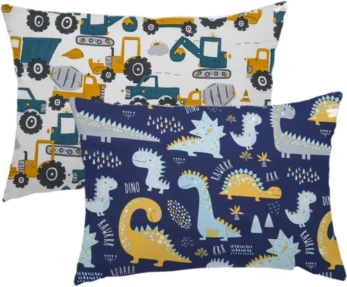 Miniatura 15 de Funda de almohada de viaje para niños, 2 paquetes de fundas de almohada 100% algodón para niños pequeños para ropa de cama, funda de almohada de 14
