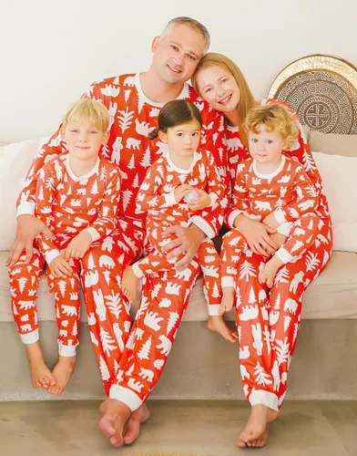 Miniatura 8 de VAENAIT BABY Infant Toddler Kids Adult Couple Family Matching Women Men Christmas Pjs Xmas Holiday Buffalo Plaid Pajama Set