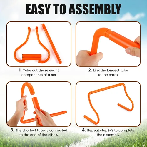 Miniatura 4 de Seenelling 16 unidades de 12 pulgadas de velocidad de entrenamiento de agilidad obstáculos de gran tamaño desmontable agilidad obstáculos juego