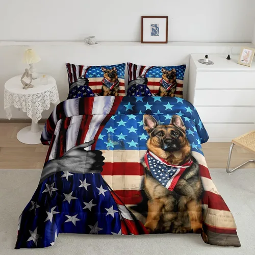 Miniatura 3 de Castle Fairy - Juego de funda de edredón con bandera estadounidense tamaño King, ropa de cama para niñas y adolescentes, funda de edredón con Multi