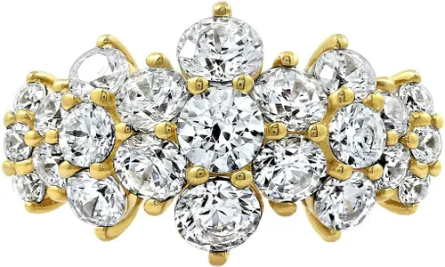 Miniatura 5 de Tienda Essentials Anillo de plata de ley chapada en oro amarillo con circonita cúbica Infinite Elements (anteriormente colección Tienda)
