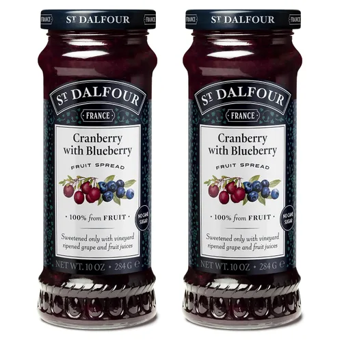 Miniatura 32 de St. Dalfour Untable de frutas de arándanos, 10 onzas, 100% de frutas, sin ingredientes artificiales, sin OMG, sin azúcar de caña, todo natural