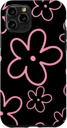 Miniatura 29 de Pink Black Flower Retro Modern Boho Floral Aesthetics Case for iPhone 17