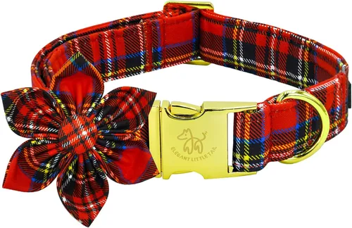 Miniatura 5 de Elegant little tail Collar de perro de San Patricio con flor, collares de perro con flores, trébol verde, regalo para mascotas, collares ajustables