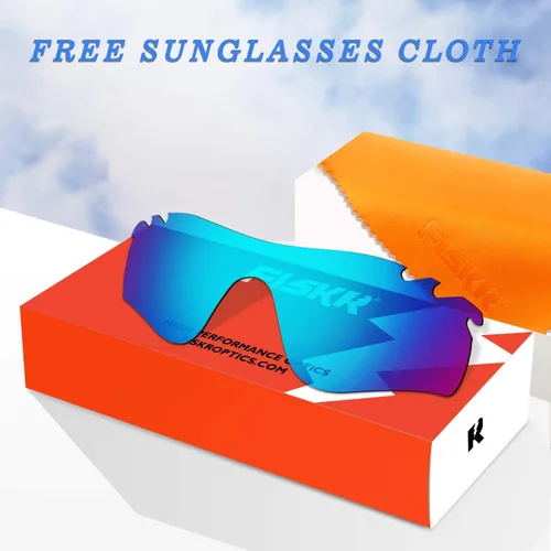 Miniatura 6 de Fiskr Lentes de repuesto para gafas de sol Oakley Radarlock Path ventiladas para OO9181 lentes de Repacement de esquí paquete de 4 pares