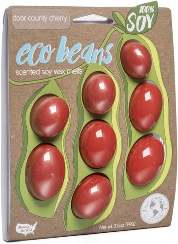 Miniatura 40 de Eco Candle Co. Eco Beans Wax Melts - Paquete de 2 unidades, ámbar vintage, 3.5 onzas, aromas de resina de madera, nuez moscada, canela y vainilla