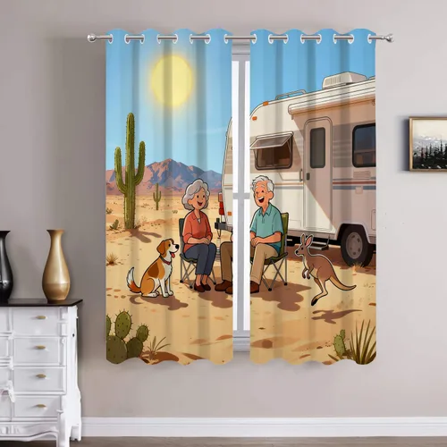 Miniatura 88 de Batmerry Silueta de hombre y niño, marco en forma de corazón con figuras, tratamiento de ventana, cortina corta de cocina multicapa de poliéster