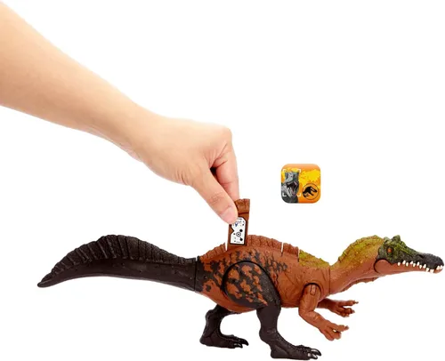 Miniatura 3 de Mattel Jurassic World Wild Roar - Figura de acción con sonido y movimiento de ataque, incluye juego digital, 11 pulgadas de largo