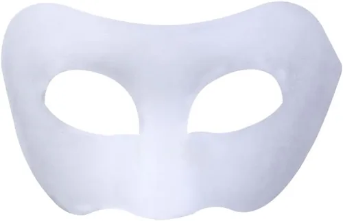 Miniatura 6 de GSHLLO 3 máscaras pintables de gato en blanco para mascarada, máscaras blancas pintadas a mano para Halloween, fiesta de baile, cosplay