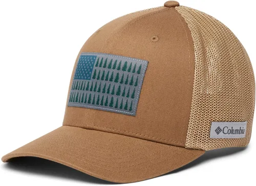 Miniatura 305 de Columbia - Gorra de malla con bandera con árboles unisex para adultos, corona alta
