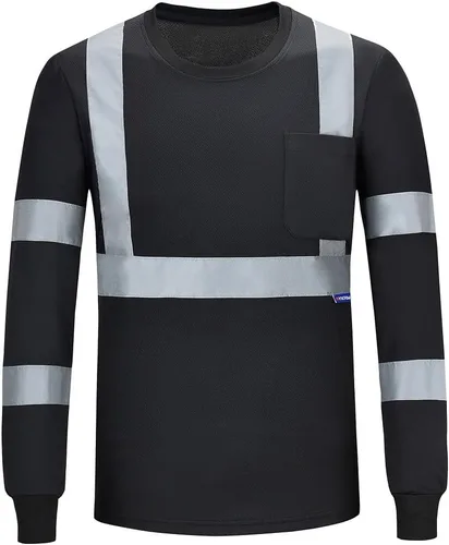 Miniatura 23 de A-SAFETY Camisa de seguridad, camiseta de trabajo de alta visibilidad, manga larga y corta, clase 3 (XS-6XL)