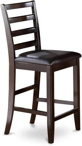 Miniatura 6 de East West Furniture FAIR9-CAP-LC - Juego de comedor de 9 piezas de altura de mostrador, incluye una mesa de cocina cuadrada con pedestal y 8 sillas