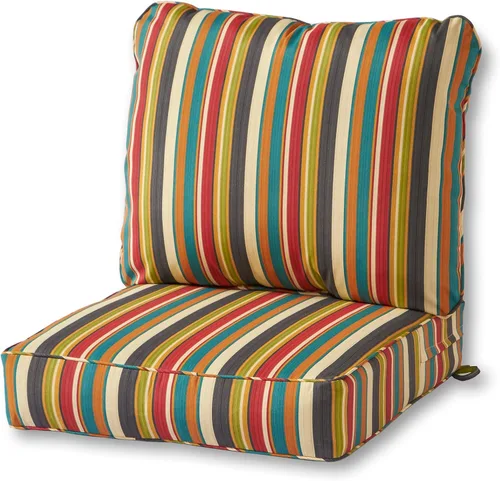 Greendale Home Fashions Juego de cojines de asiento profundo para exterior de 2 piezas, Adobe Ártico