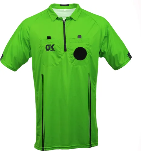 Camiseta de árbitro de fútbol para hombre de manga corta Verde