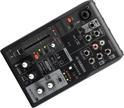 Miniatura 5 de Yamaha AG03MK2 Mezclador de bucle de transmisión en vivo negro de 6 canales/interfaz USB con Steinberg Software Suite