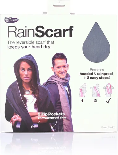 Miniatura 6 de RainScarf la única bufanda a la moda que se transforma en impermeable, talla única , Gris
