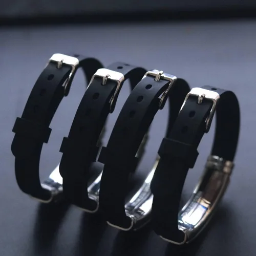 Miniatura 2 de NanMuc Pulsera de identificación de alerta médica roja de primeros auxilios de emergencia grabada con láser Alerta de salud ajustable pulsera