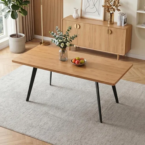 Miniatura 17 de Zerifevni 47.2"- 62.9" Extendable Dining Table Set of 5 Kitchen Table with 4 Dining Chairs, Modern Gray Wood Grain, Waterproof Scratchproof for