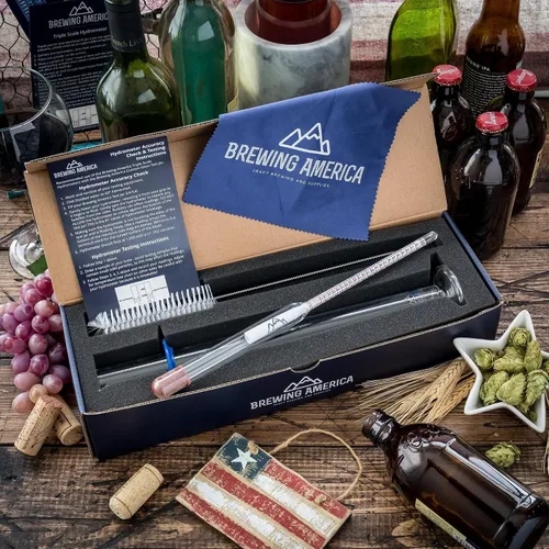Miniatura 3 de Kit de hidrómetro para elaboración de alcohol casero con tubo de ensayo de borosilicato y ABS