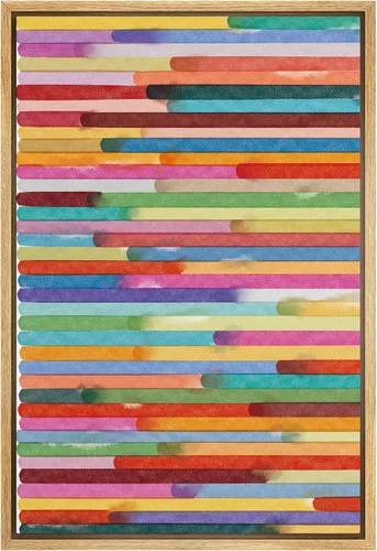 Miniatura 47 de SIGNWIN Lienzo enmarcado para pared, diseño de planta de bosque de montaña verde pastel, naturaleza, ilustraciones de área silvestre, arte moderno