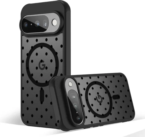 Miniatura 40 de Funda magnética para Google Pixel 10A [Compatible con MagSafe] Funda con patrón floral de flores negras para mujeres y niñas, con borde de TPU Rama