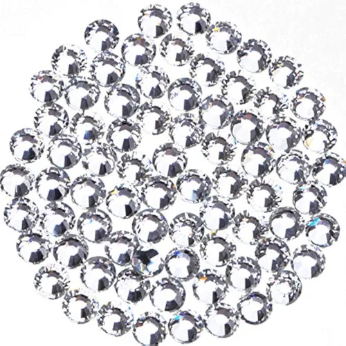 Miniatura 48 de Massive Beads 7800 vasos de hierro termoadhesivos con parte trasera plana, 5 tamaños, diamantes de imitación para hacer proyectos de bricolaje