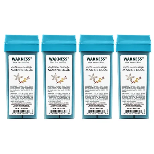Miniatura 9 de Waxness Cartucho de cera suave Azuleno 3.38 oz (96 g) – Cera profesional enrollable para rostro y cuerpo – Hecho en Italia