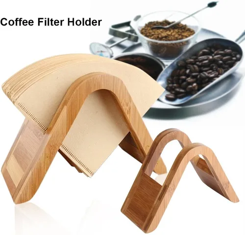 Miniatura 5 de Soporte para filtro de café, soporte para filtros de café en forma de cono, organizador de papel de café, dispensador para el hogar, cocina, bar