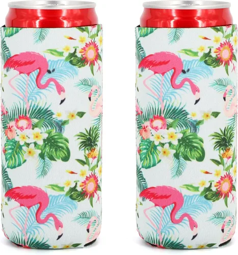Miniatura 11 de 2 Fundas de neopreno para enfriar latas largas de cerveza, fundas para lata de cerveza plegables, fundas para enfriar latas, adecuadas para bebidas