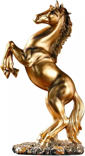 Figura de arte escultura de animales, decoración del hogar de caballo, estatuas de resina, figura de decoración, caballo de pie, decoración moderna