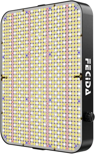 Miniatura 10 de FECiDA Luz LED de crecimiento equivalente a 600 W, luz de espectro completo de 65 W, 0 a 100% regulable, cadena de margarita, ventilador