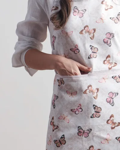 Miniatura 9 de Maison d' Hermine 100% Cotton Apron for women with Pocket Kitchen Chef Apron for Men Cooking Spring Summer 143 - Mariposas