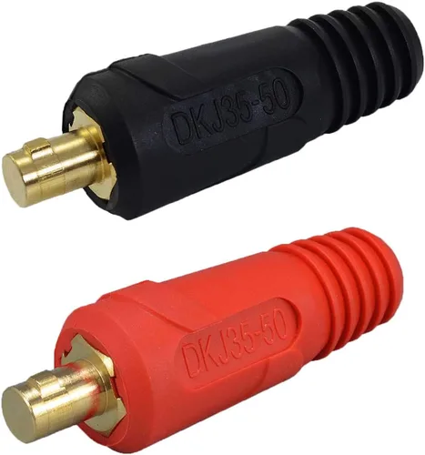 Miniatura 7 de RIVERWELD TIG Cable de soldadura Panel Conector Plug DKJ35-50 315Amp con color rojo y negro Dinse-Style Quick Fitting 4pcs