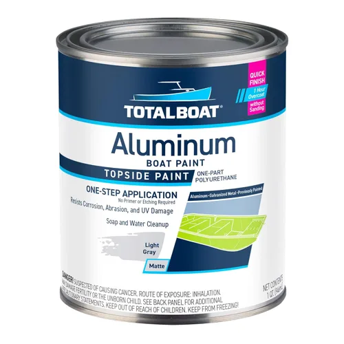 Miniatura 18 de TotalBoat Pintura de aluminio para lanchas, barcos bajos, botes, botes anfibios, barcos Jon y pontones (Verde Ejército, Quart)
