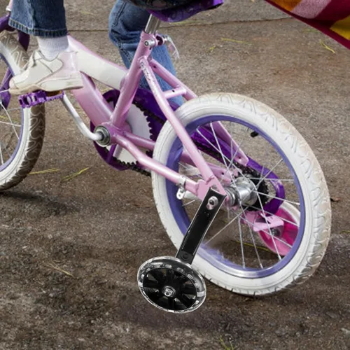 Miniatura 9 de Garneck Ruedas de entrenamiento de bicicleta, ruedas estabilizadoras de bicicleta, rueda de bicicleta intermitente silenciosa para con soporte de 12