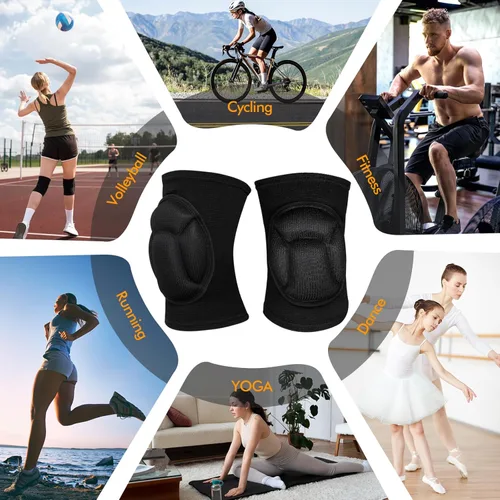 Miniatura 6 de Rodilleras protectoras, esponja gruesa antideslizante, rodilleras para mujer/hombre para voleibol, escalada en roca, ciclismo, baile, jardinería