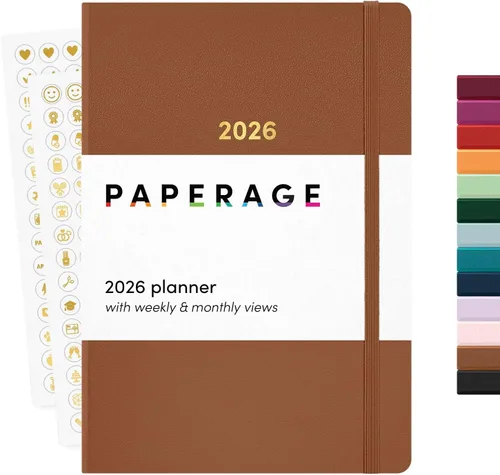 Miniatura 31 de PAPERAGE Agenda semanal y mensual 2026, 12 meses (enero de 2026 a diciembre de 2026), 5.6 x 8 pulgadas, agenda 2026 de tapa dura con hojas semanales