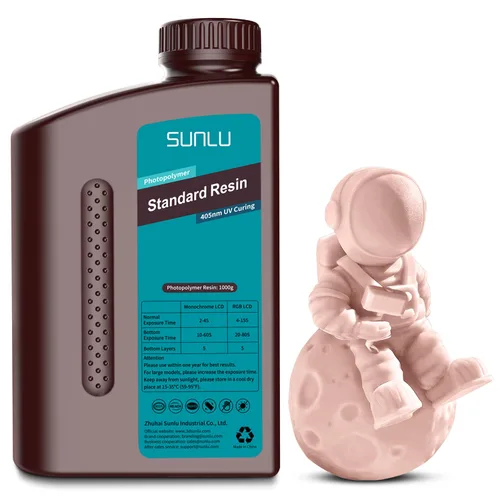 Miniatura 22 de SUNLU Resina para impresora 3D, 1kg de curado rápido, resina estándar 3D para impresoras 3D LCD DLP SLA, curado UV de 395-405nm, resina líquida