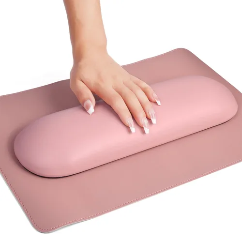 Miniatura 8 de Almohada y tapete para reposabrazos, cojín para manicura de salón de belleza, soporte de mano para manicurista con tapete para manicura profesional